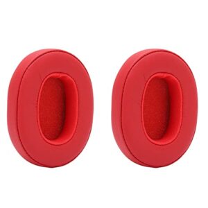 Soft Protein Leather and Sponge Headphone Cushion, Noise Isolating Memory Foam Ear Pads, Replacement Earpads for Skullcandy Crusher 3.0 Wireless Hesh3(red)