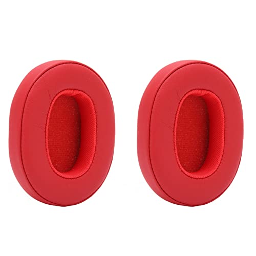 Soft Protein Leather and Sponge Headphone Cushion, Noise Isolating Memory Foam Ear Pads, Replacement Earpads for Skullcandy Crusher 3.0 Wireless Hesh3(red)