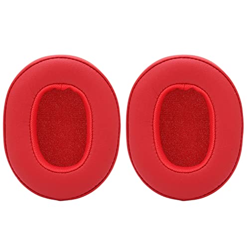 Soft Protein Leather and Sponge Headphone Cushion, Noise Isolating Memory Foam Ear Pads, Replacement Earpads for Skullcandy Crusher 3.0 Wireless Hesh3(red)