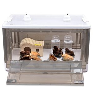 hkdq chick brooder,brooder box for chicks,brooder heater warms up to 20 chicks,with pet pee pad(55l)