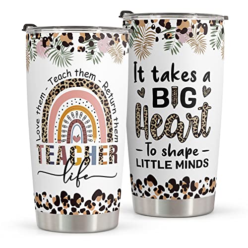 Macorner Teacher Gifts For Women - Appreciation From Students Birthday, Week, Back To School Stainless Steel 20oz Supplies Tumbler Cup Mug