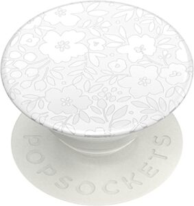 ​​​​popsockets phone grip with expanding kickstand, floral popgrip - blanc fresh