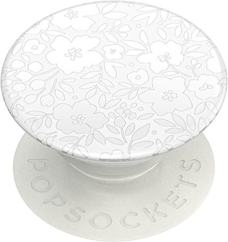 ​​​​PopSockets Phone Grip with Expanding Kickstand, Floral PopGrip - Blanc Fresh