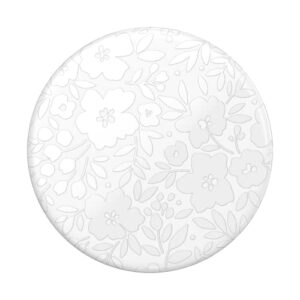 ​​​​PopSockets Phone Grip with Expanding Kickstand, Floral PopGrip - Blanc Fresh