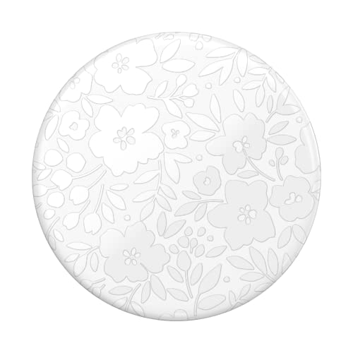 ​​​​PopSockets Phone Grip with Expanding Kickstand, Floral PopGrip - Blanc Fresh