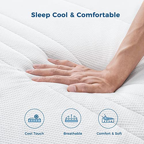 Inofia 6 inch Full Mattress - Gel Memory Foam Mattress in a Box 7 Zone Medium Firm Full Size Mattress with Breathable Cover CertiPUR-US Certified, Double Size