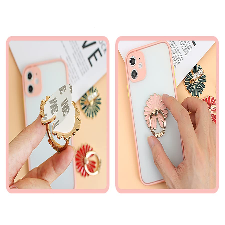 ARFUKA Phone Holder Ring Grips Daisy Finger Ring Stand 360 Cell Phone Ring Hollder for Cell Phone Tablet Case Accessories 6 Pack