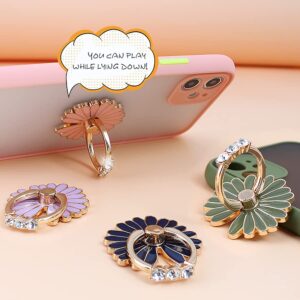 ARFUKA Phone Holder Ring Grips Daisy Finger Ring Stand 360 Cell Phone Ring Hollder for Cell Phone Tablet Case Accessories 6 Pack