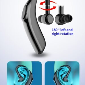 Wireless Bluetooth Handsfree Single Earphone Headset for iPhone Samsung Android, Black