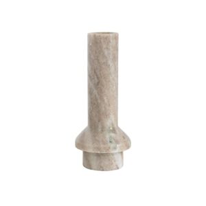 bloomingville marble taper candle holder, 6", beige