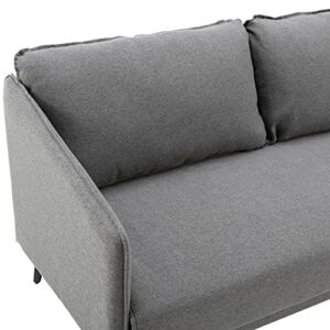 COSVALVE Modern Loveseat 58 inch Upholstered Couches, for Small Spaces 2-seat Sofa Fabric LoveSeat Grey Furniture for Living Room Bedroom Office Small Apartment