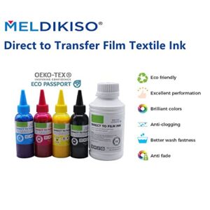 MELDIKISO DTF Ink Refill Direct to Film Ink, 400ml CMYK + 500ml White, for Inkjet Printers, Heat Transfer PET Film Printing, Bulk Wholesale