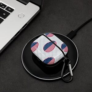 Headphone Case Compatible with AirPods 3 Case, American Flag Easter Egg Soft Plastic Skin Case Cover Shockproof Protective Case with Keychain, Front LED Visible