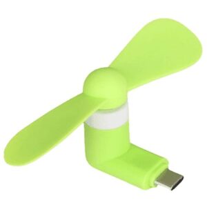 U-M Mini Cellphone Fan Portable Cool Cooler Rotating Fan Mini Rotating Fan with Two Leaves for - Random Color Nice