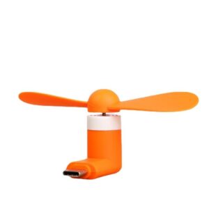 U-M Mini Cellphone Fan Portable Cool Cooler Rotating Fan Mini Rotating Fan with Two Leaves for - Random Color Nice