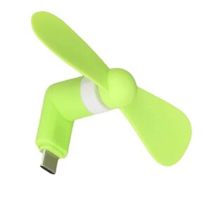 U-M Mini Cellphone Fan Portable Cool Cooler Rotating Fan Mini Rotating Fan with Two Leaves for - Random Color Nice