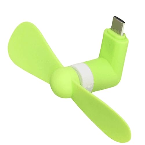 U-M Mini Cellphone Fan Portable Cool Cooler Rotating Fan Mini Rotating Fan with Two Leaves for - Random Color Nice