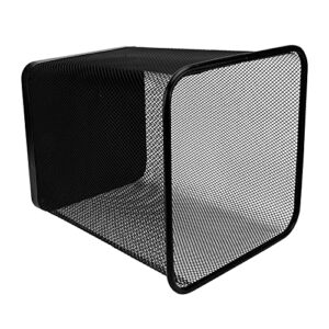 zerodeko metal wire mesh waste basket recycling bin small waste basket trash can for near desk recycling garbage container bin for office home bedroom black