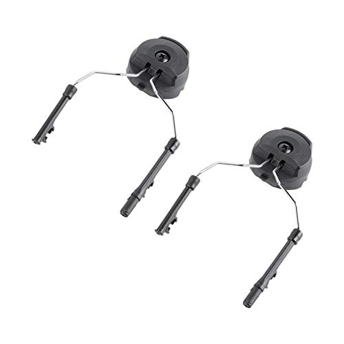 Helmet Rail Adapters,1 Pair Headphone Adapter Tactical Helmet Headset Adapter Compatible with Comtac Headset 360 Degree Rotating