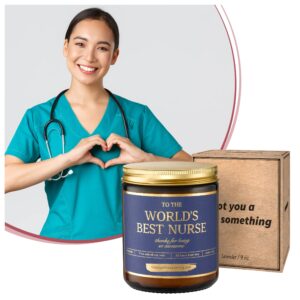 Worlds Best Nurse - 9oz Soy Candle for Nurses ; LPN Gifts for Women, Licensed Practical Nurse Presents, Birthday Gifts for A Nurse, Student Nurse, Nursing Students, Future Nurse, Caretaker, New Nurse