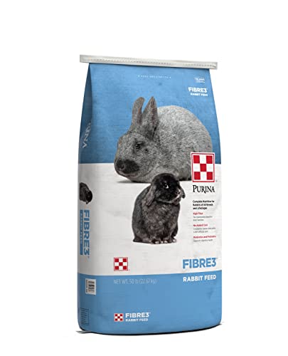 Purina | Fibre3 Rabbit Feed | All Lifestages | 50 Pound (50 LB) Bag