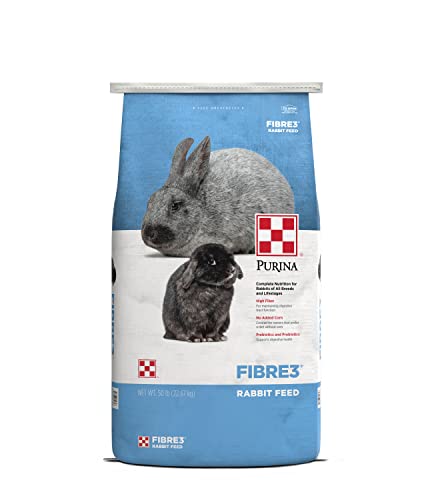 Purina | Fibre3 Rabbit Feed | All Lifestages | 50 Pound (50 LB) Bag