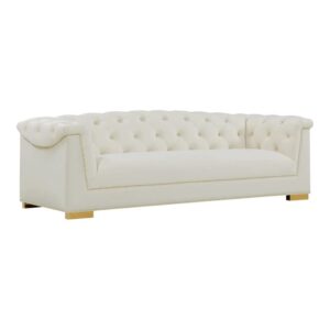 tov furniture farah velvet sofa (cream)