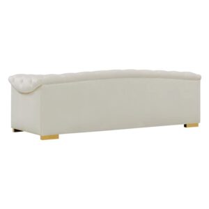 Tov Furniture Farah Velvet Sofa (Cream)