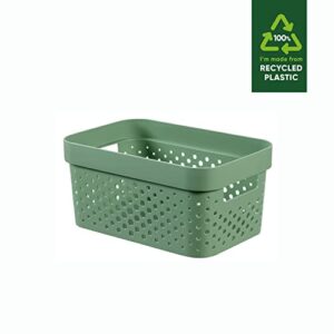 Curver Infinity Dots x4 Small Rectangular Storage Basket 4.5L - Green