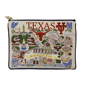 catstudio university of texas college zip pouch | use as wallet, clutch, handbag or makeup bag