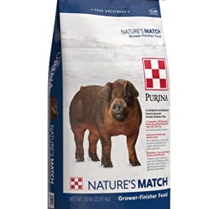 Purina | Nature's Match Grower-Finisher Pig Feed | 50 Pound (50 LB) Bag