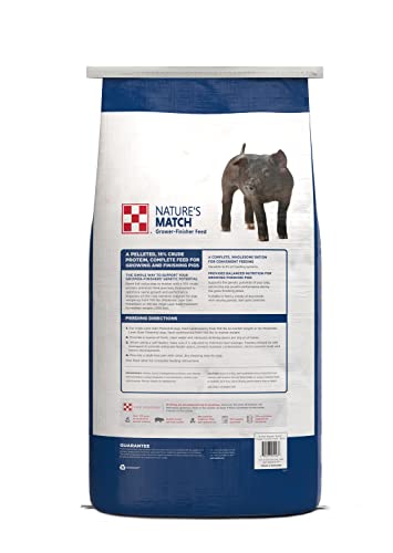 Purina | Nature's Match Grower-Finisher Pig Feed | 50 Pound (50 LB) Bag