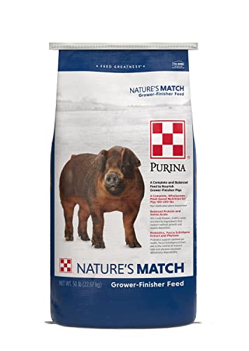 Purina | Nature's Match Grower-Finisher Pig Feed | 50 Pound (50 LB) Bag