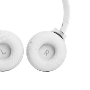 JBL Tune 510BT: Wireless On-Ear Headphones with Purebass Sound - White (Renewed)