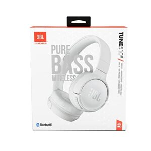 JBL Tune 510BT: Wireless On-Ear Headphones with Purebass Sound - White (Renewed)