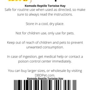 DBDPet Komodo Reptile - Tortoise Hay - 24oz - Includes Attached Pro-Tip Guide