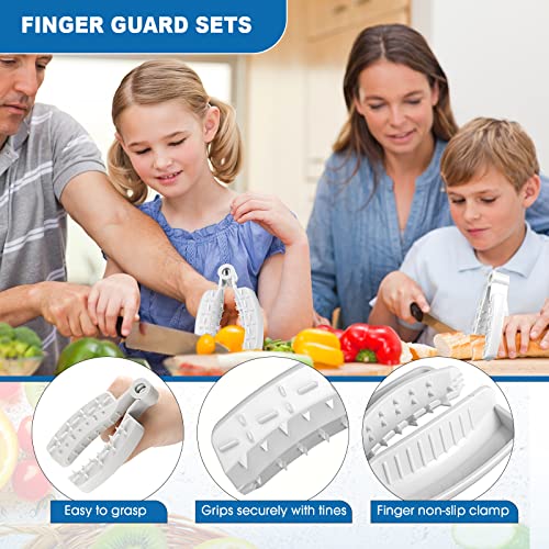 9 Pieces Finger Guard for Cutting and Grating Stainless Steel Knife Cutting Protector Finger Cots Thumb Guard Protector for Vegetable Grater Mandoline Slicer for Easy Food Chopping Grating and Slicing