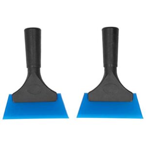 2pcs car window scraper,water ice squeegee snow shovel non‑slip handle glass cleaning tool,mini rubber squeegee scraper for windows and glass