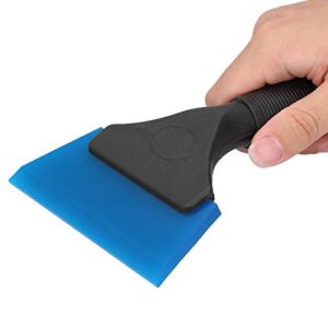 2pcs Car Window Scraper,Water Ice Squeegee Snow Shovel Non‑Slip Handle Glass Cleaning Tool,Mini Rubber Squeegee Scraper for Windows and Glass