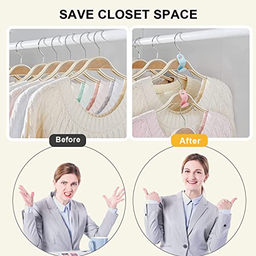 BEIXUNDIANZI Clothes Hanger Connector Hooks,100PCS Plastic Connector Hooks,Clothes Hanger Extender Clips Space Saving, Velvet Hanger Cascading Hooks for in Closet Space Savers and Organizer Closets