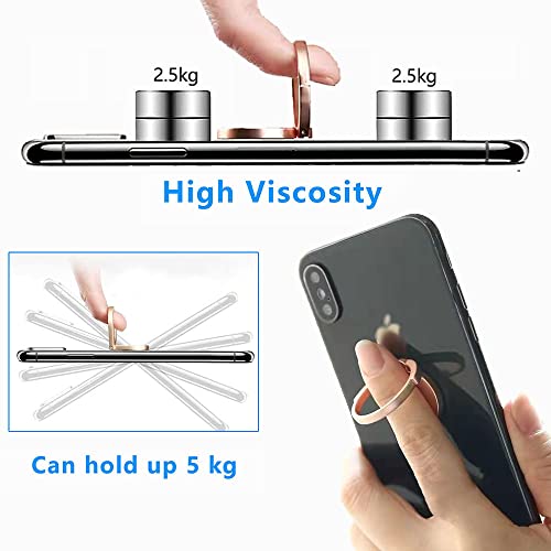 VOVIGGOL Cell Phone Ring Holder Finger Kickstand, 360° Rotation Cute Phone Ring Grip Phone Ring Stand Metal Phone Ring for Car Mount Magnetic Compatible with All Smartphones (Silver)