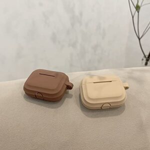 Classic Matte AirPod Pro Case Soft Silicone Protective Cover for Women Men Compatible with AirPods Pro Case (Brown)