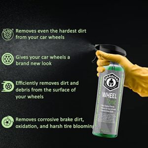 SPARDIANT Wheel & Tire Cleaner Spray - Safe on Chrome Coated, Plastic, Alloy, &Stainless Steel Wheels - Non-acid Cleaner for Wheels, Tires, & Rim Finishes - Alkaline Formula with Spearmint Scent