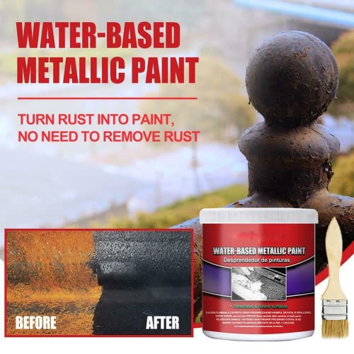Plimida 100ML Water-Based Metal Rust Remover, Chassis Rust Converter, Multi Purpose Anti-rust Rust Remover Repair Protect, Maintenance Cleaning Rust Dissolver for Car, SUV, Truck, with Brush (1Pcs)