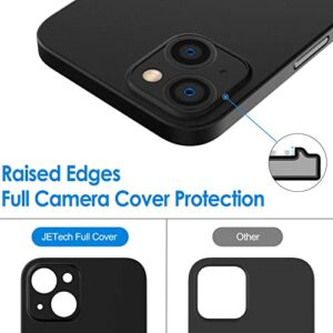 JETech Ultra Slim (0.35mm Thin) Case for iPhone 13, 6.1-Inch, Camera Lens Cover Full Protection, Lightweight, Matte Finish PP Hard Minimalist Case, Support Wireless Charging (Black)