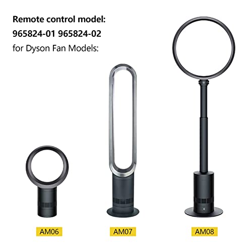 965824-01 965824-02 Replacement Remote Control for Dyson Fan Models AM06 AM07 AM08 with Magnetic