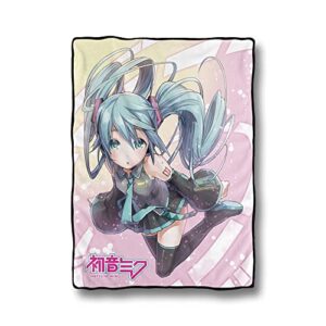 just funky vocaloid fleece blanket | 60” x 45” inches | featuring hatsune miku blanket | room decor | throw blanket | officially licensed | my figure collection | anime merch | anime gifts