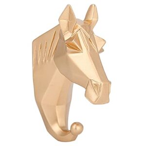 Keenso Animal Wall Coat Hooks, Animal Shape Wall Coat Hook, Coat Hook for Bathroom, Bedroom, Kitchen, Hallway or Hallway, (Horse)