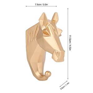 Keenso Animal Wall Coat Hooks, Animal Shape Wall Coat Hook, Coat Hook for Bathroom, Bedroom, Kitchen, Hallway or Hallway, (Horse)