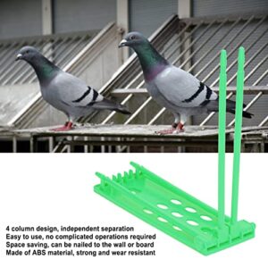 Pigeons Bands Rack Frame, Pigeons Leg Rings Holder 3Pcs Save Space 4 Column for Pigeons Farm Green
